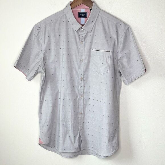 7 Diamonds Short Sleeve Button Down Collared Shirt in Modular Mix / 7Diamonds Fi - Picture 1 of 14